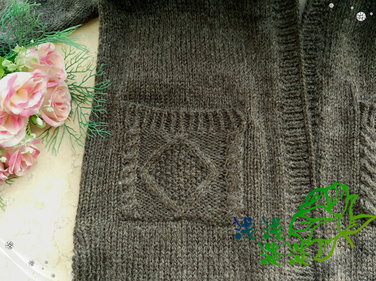 【淺淺淡淡】*朵飄---森系麻花口袋開(kāi)衫 - 淺淺淡淡 - 淺 淺 淡 淡