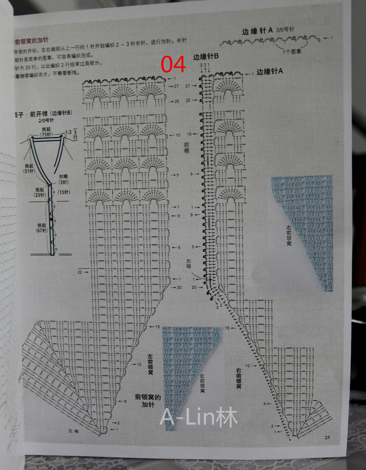 【A-Lin林】翎--拼接實用中袖開衫201514 - A-Lin林 - A-Lin的手工博客