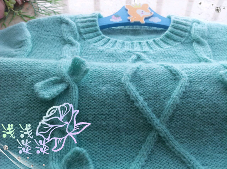 【淺淺淡淡】*安春---女童羊絨套頭衫 - 淺淺淡淡 - 淺 淺 淡 淡