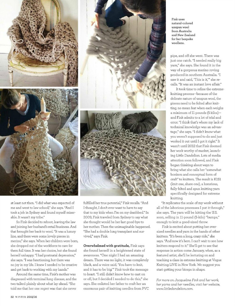 Vogue Knitting Winter 2015/2016 - 輕描淡寫 - 輕描淡寫
