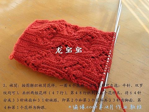 引用 [教程]第一次織襪子--龍寶寶 - 青荇 - 翠影婆娑