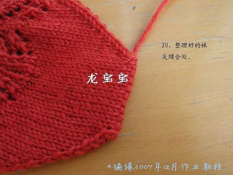 引用 [教程]第一次織襪子--龍寶寶 - 青荇 - 翠影婆娑