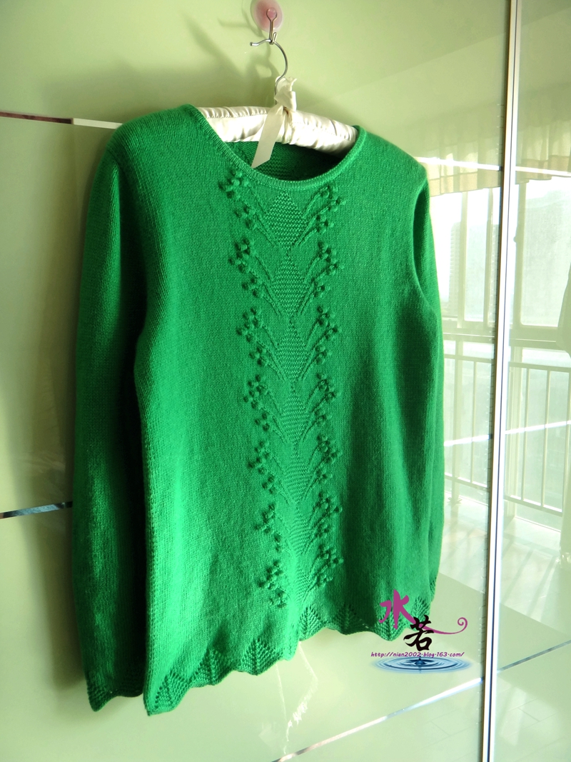 201539  煙花碧（羊絨圓領套頭衫） - 水若 - 滿溪流水香