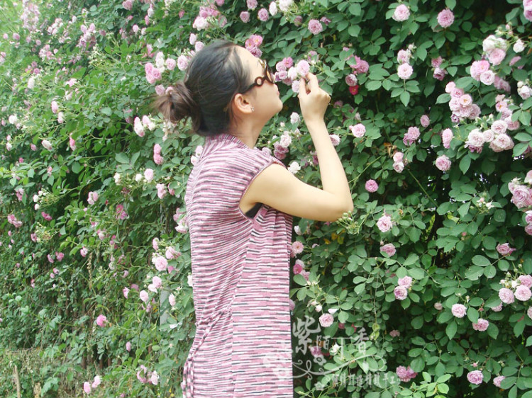 紫陌丁香鉤織結(jié)合作品－野薔薇 - 紫陌丁香 - 紫陌丁香手工坊