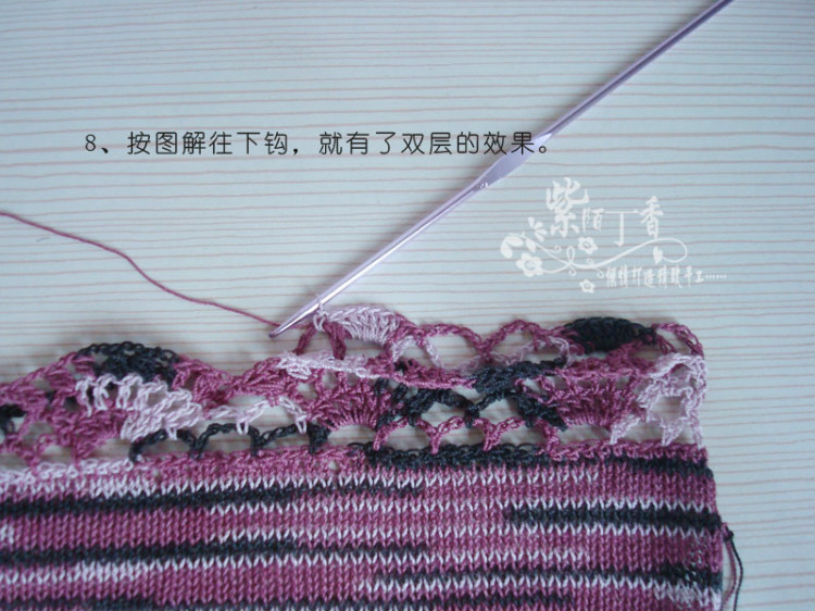 紫陌丁香鉤織結(jié)合作品－野薔薇 - 紫陌丁香 - 紫陌丁香手工坊