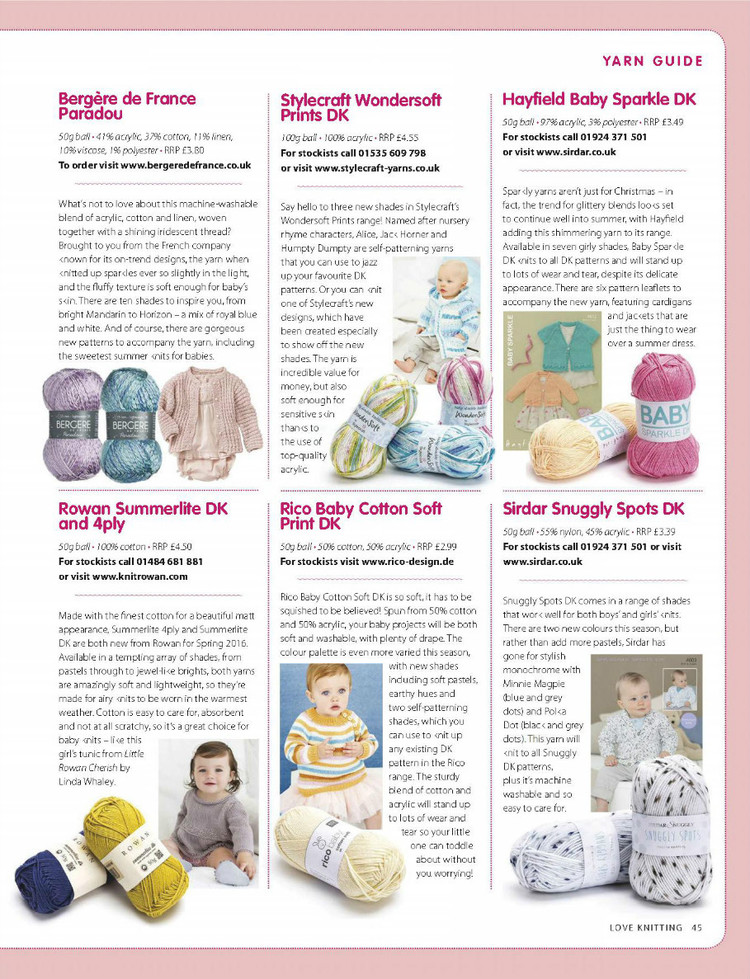 Love Knitting for Babies  March 2016 - 輕描淡寫(xiě) - 輕描淡寫(xiě)