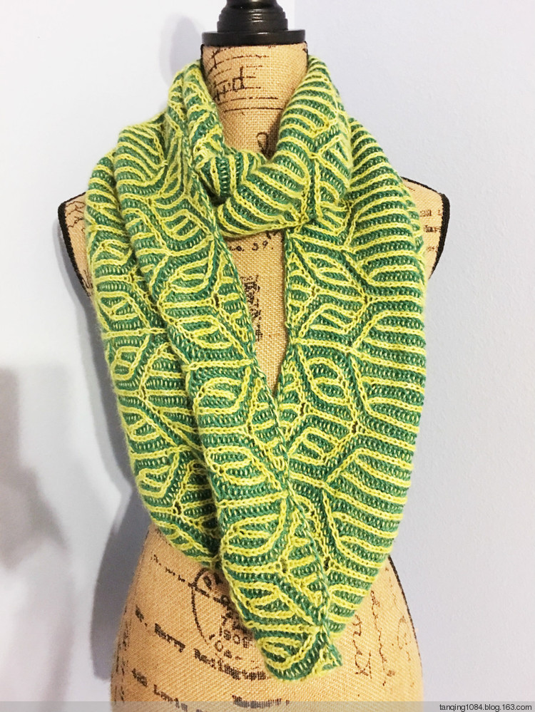 Brioche stitch 雙色圍脖－（2016.03） - Tina - Tina的手工編織的博客