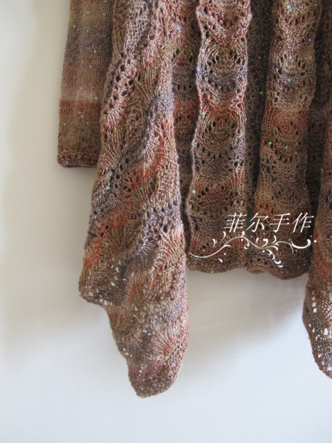 【菲爾手作】敦煌印象---不規(guī)則下擺披肩開(kāi)衫（美圖+女兒真人秀） - 菲爾 - 菲爾的編織博客