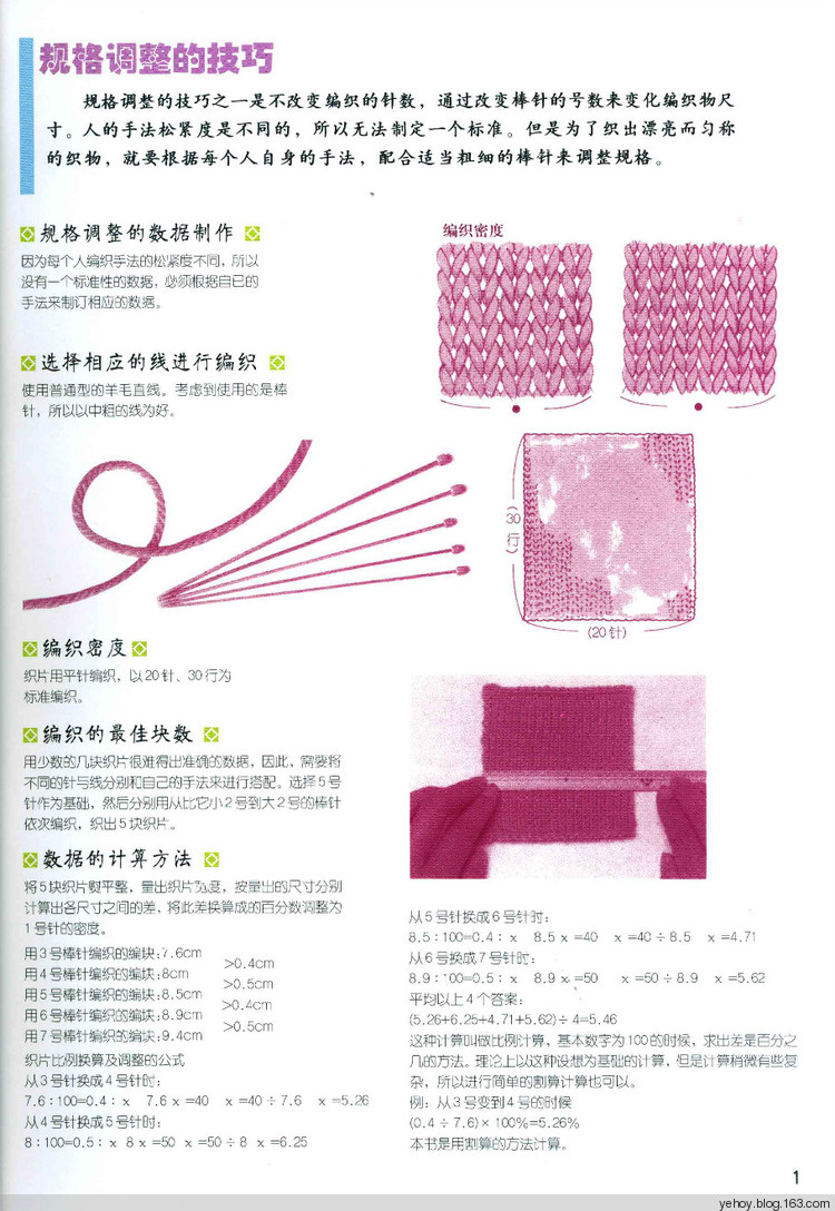 規(guī)格調(diào)整與分散加減針（教程7） - 壹一 - 壹一的博客