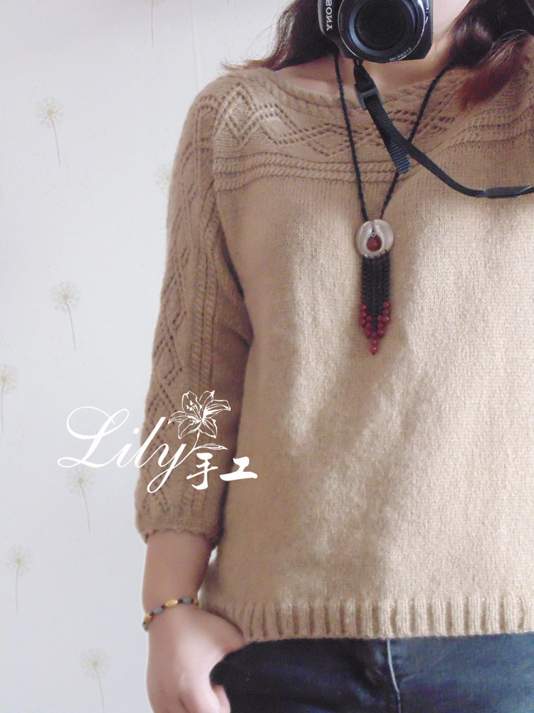 【Lily手工】--米蘭--鏈條小羊駝簡(jiǎn)易套衫--指間紗群作業(yè)款 - Lily - Lily的手工編織天地