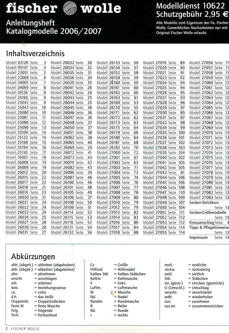 fischer wolle Anleitungsheft.2006/2007 - li98929 - 老妖兒的博客