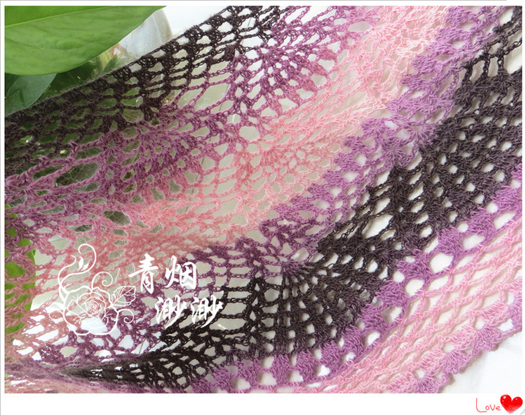 夢幻---長段染披肩圍巾 - 青煙渺渺 - 青煙渺渺