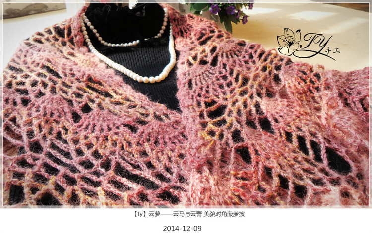 1459——云蘿——云馬與云蕾，美貌對角菠蘿披 - ty - ty 的 編織博客