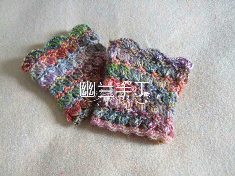 冬季溫暖小物～～～腕套 - 空谷幽蘭 - 指間的溫柔