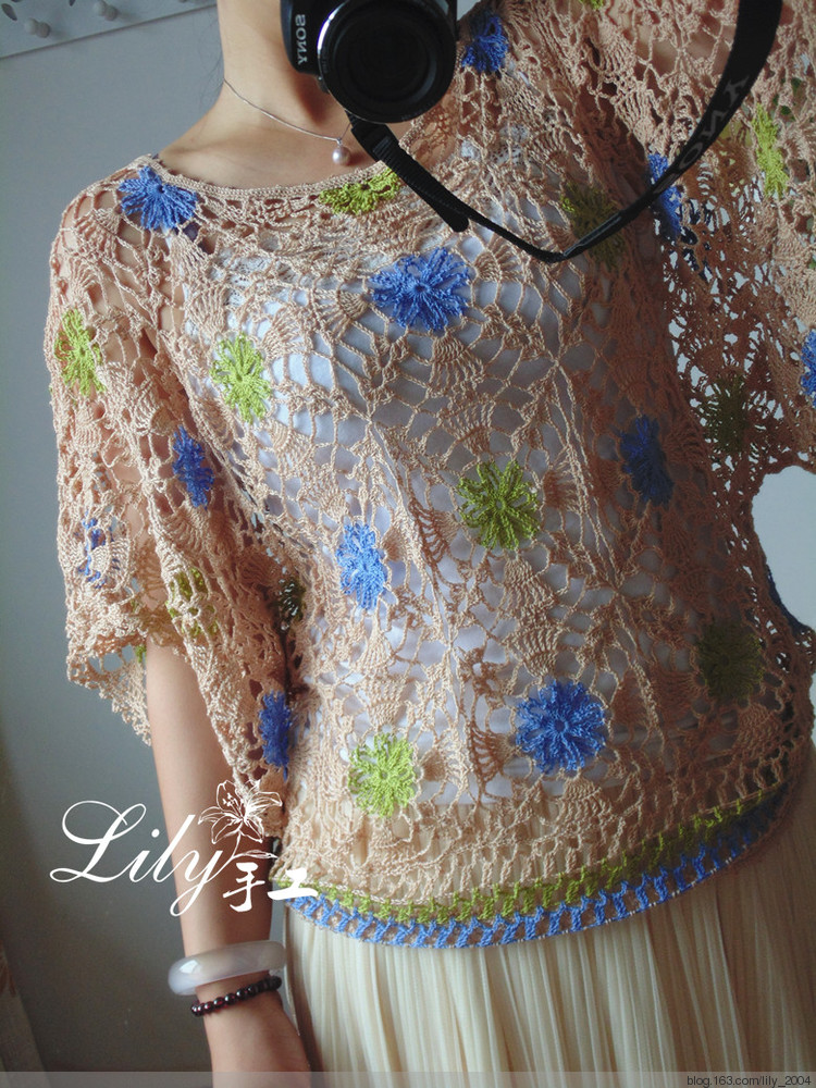【Lily手工】--繽紛--蕾絲拼花美衣 - Lily - Lily的手工編織天地