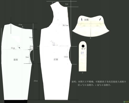 寶寶背帶褲、連體褲?<wbr>?<wbr>?<wbr>（含圖紙）