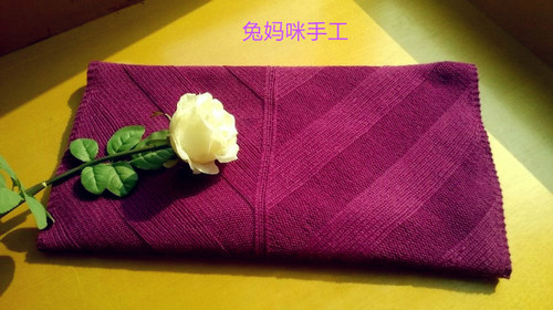 蕉葉披肩【仿風(fēng)兒無影】2016-02 - 兔媽咪 - 隨心，隨性，隨緣，編織生活。