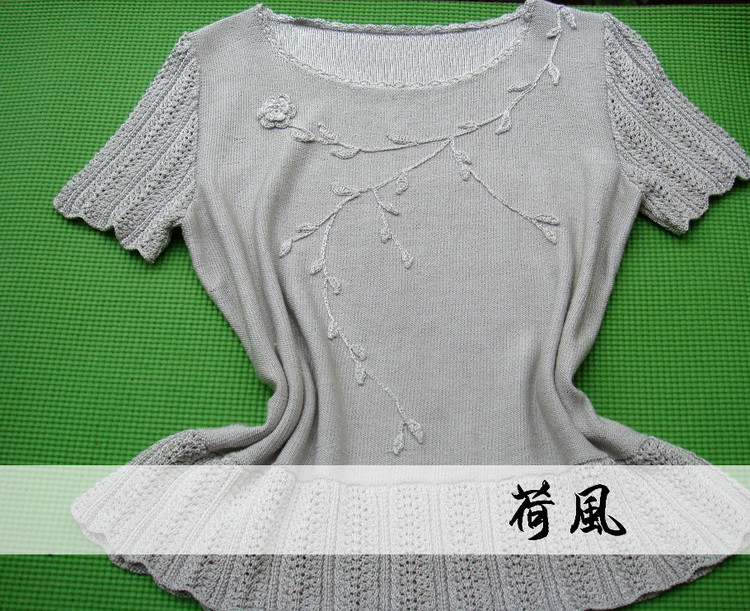 半夏——真絲蕾絲短袖 - 七月.荷風 - 水殿風來