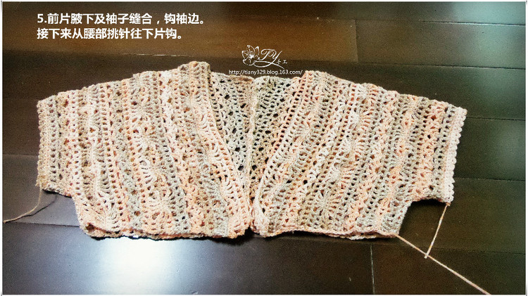 1525——淺行——短袖長(zhǎng)開(kāi)衫 - ty - ty 的 編織博客