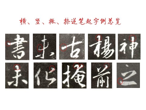 [轉(zhuǎn)載]王羲之《圣教序》原帖筆畫(huà)起筆規(guī)律分析！【圖文】