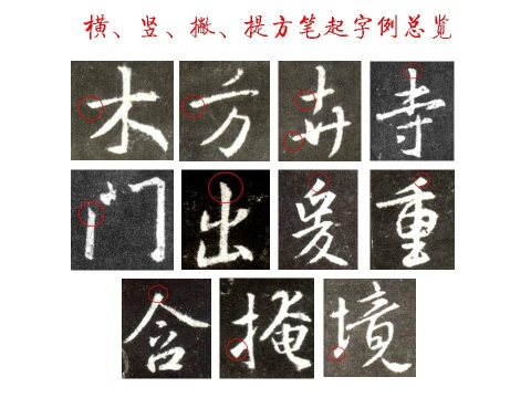 [轉(zhuǎn)載]王羲之《圣教序》原帖筆畫(huà)起筆規(guī)律分析！【圖文】