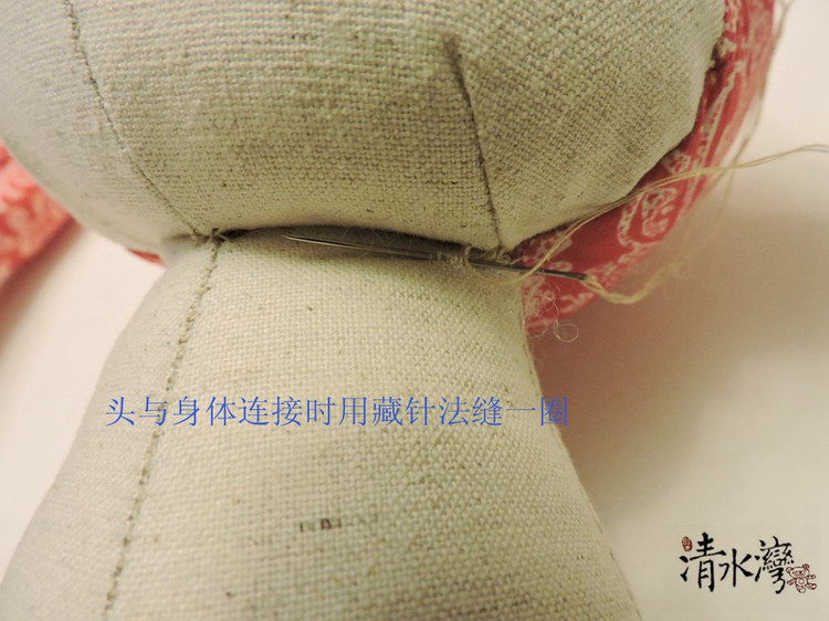 清水灣原創(chuàng)手工布藝玩偶棉麻布藝猴子（高31厘米） - 清水灣手工布藝 - 掬花在手,必有芬芳拂袖
